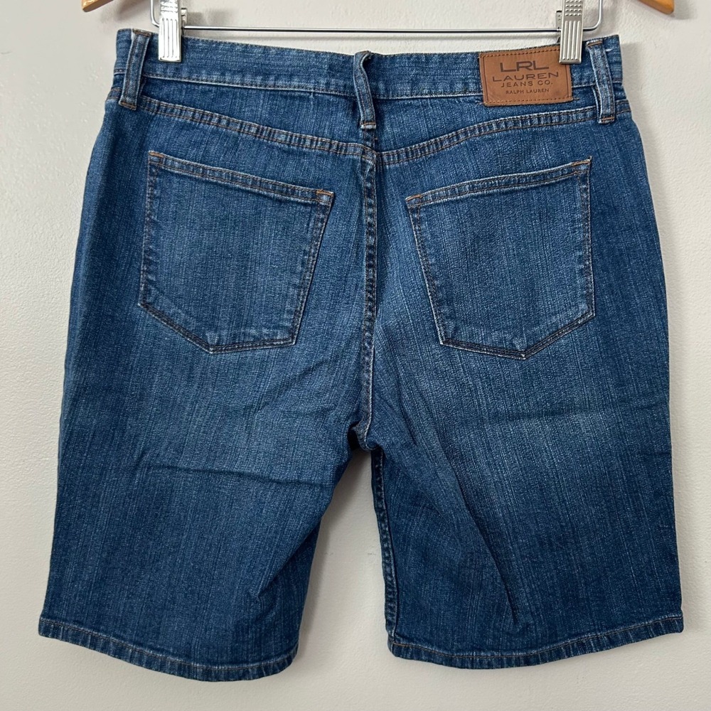 Lauren Ralph Lauren Shorts Womens 6 Blue Jean Denim Bermuda Stretch LRL - Picture 2 of 6